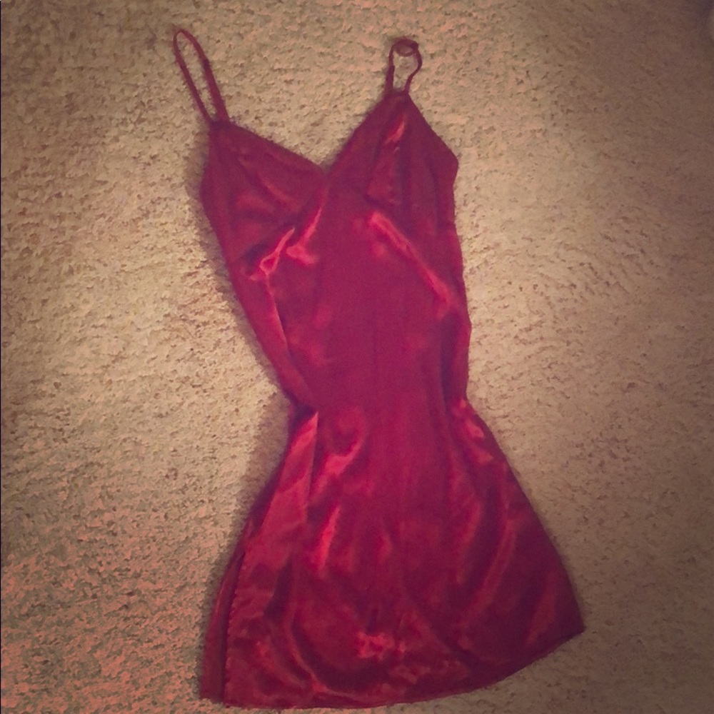 Red cami mini mini dress